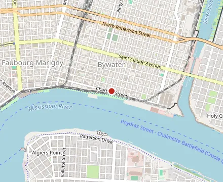 Map showing Elizabeth's