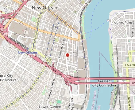 Map showing Emeril's
