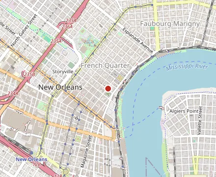 Map showing Napoleon House