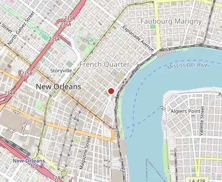 Map showing Johnny's Po-Boys