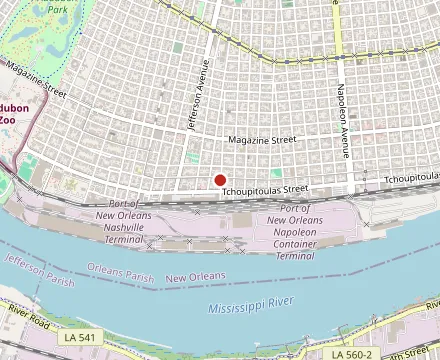 Map showing Domilise's Po-Boy & Bar