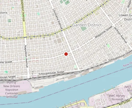 Map showing Mahony's Po-boys