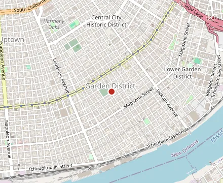 Map showing Commander’s Palace