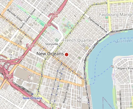 Map showing Arnaud's Restaurant