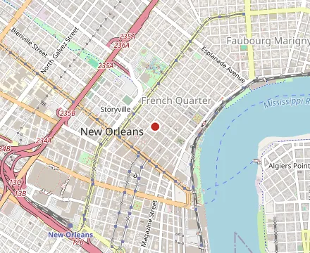 Map showing Broussard's Restaurant & Courtyard