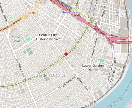 Map showing Mr. John's Steakhouse