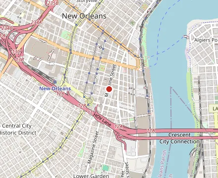 Map showing Pêche Seafood Grill