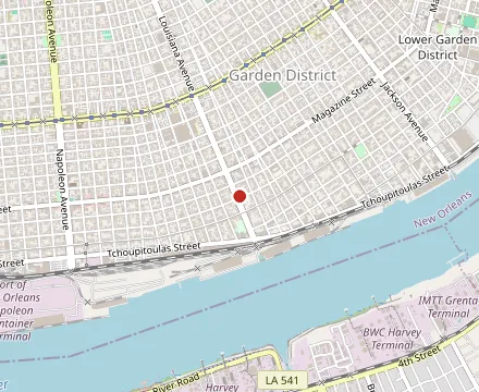 Map showing Atchafalaya Restaurant