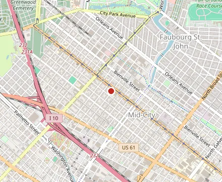 Map showing Mandina's Restaurant