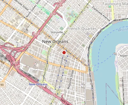 Map showing Gallier's Seafood & Oyster Bar